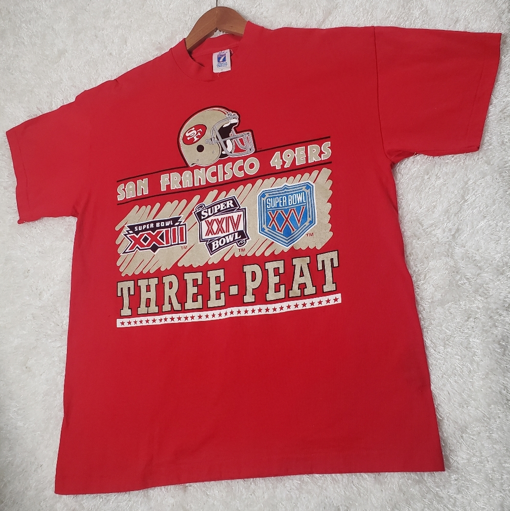 Vintage Three-Peat 49ers Championship Tee